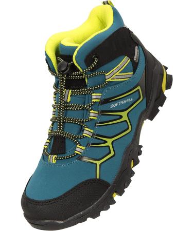 Mountain Warehouse Kids Softshell Hiking Boots - Lightweight & Durable | Size 13 Little Kid - Dark Teal - Buy Online on GoSupps.com