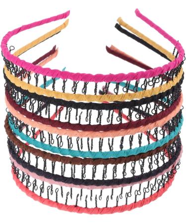 Quesuc 10 Pieces Unisex Metal Teeth Comb Hair Hoop Hairband Headband Hair Accessories Multicolor - Buy Online on GoSupps.com