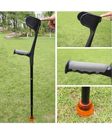 ATHUAHLR LRVTREC Forearm Crutches Adjustable Forearm Crutches for Adults Height Adjustment Stick with Lightweight Aluminum pad for Men Open Cuff Crutches Lightweight Arm Crutch (Color : Silver) Black - Buy Online on GoSupps.com