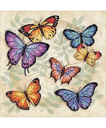 Dimensions 'Butterfly Profusion' Counted Cross Stitch Kit, 14 Count Aida, 11" x 11"