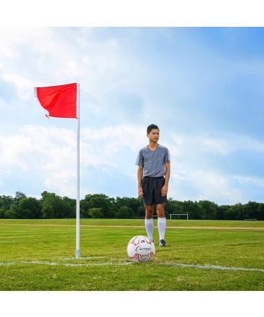 Champion Sports Spring Loaded Steel Base Soccer Corner Flags Red  One Size - Buy Online on GoSupps.com