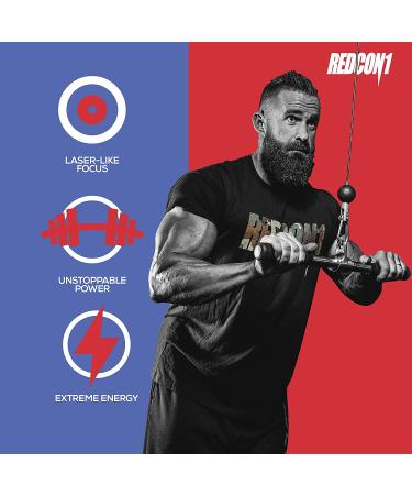 Redcon1 Total War Pre Workout - 30 Servings, Energy Boost, Endurance, Focus - Blue Raspberry - Buy Online on GoSupps.com