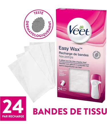 Veet EasyWax Wax Fabric Strip Refills - 24 Strips - Buy Online on GoSupps.com