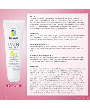 KaLaya 6x Extra Strength Pain Relief Massager for Back Neck Muscle Shoulder Hand and Knees with Natural Active Pain Blocking & Anti inflammatory Ingredients (120g) Pack of 3 - Buy Online on GoSupps.com