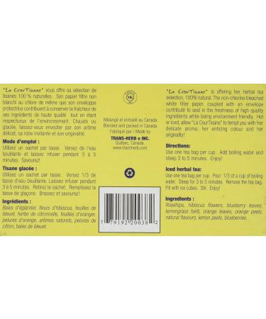 La Courtisane Herbal Tea Blueberry Kosher Gluten-Free 20 Count 34g - Buy Online on GoSupps.com