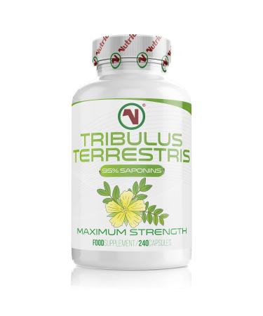 Nutriodol High Potency Tribulus Terrestris 750mg Capsules | 240 Easy to Swallow Supplements | 4 Months Supply | 95% Saponins | Boost Performance for Men and Women