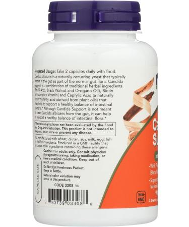 NOW Candida Support 90 Count - Pack of 2 | Powerful Antifungal Formula - Buy Online on GoSupps.com