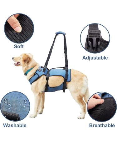 COODEO Dog Lifting Harness - Adjustable Breathable Support for Rehabilitation | Ideal for Old & Disabled Pets - Blue - International Shipping - Buy Online on GoSupps.com