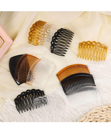 12Pcs Plastic French Twist Hair Combs Slides for Women and Girls - Decorative Hair Accessories, 11 and 23 Teeth - Buy Online on GoSupps.com