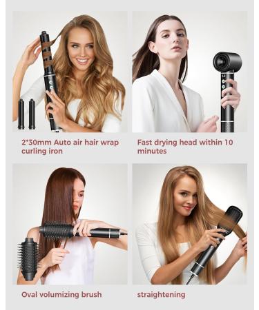 Airstyler 5 in 1: Powerful 110 000 RPM Hair Dryer Ionic Hair Styler Curling Rod & Smoothing Brush | Lightweight & Quiet | International Shipping Available - Buy Online on GoSupps.com