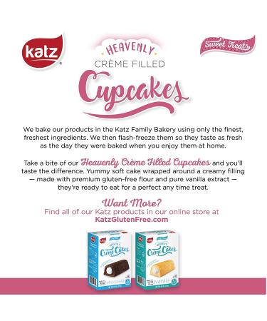 Katz Gluten Free Chocolate Crme Filled Cupcakes | Dairy, Nut, Soy, Gluten Free | Kosher | 7oz (Pack of 4) - Buy Online on GoSupps.com