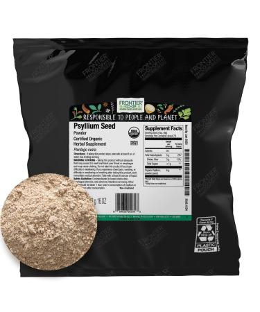 Frontier Bulk Psyllium Seed Powder, Organic, 16 Ounce