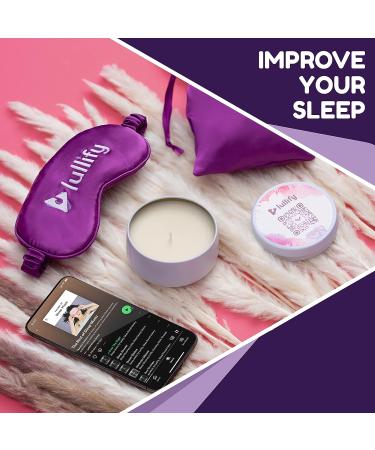 Lullify Silk Sleeping Mask and Travel Kit with Headband and Scrunchie for Healthy Natural Sleep Anywhere - Buy Online on GoSupps.com