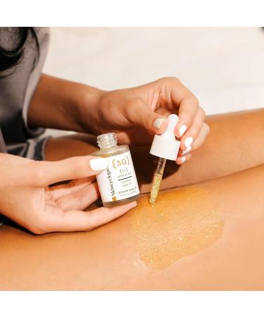 Skincyclopedia Shimmer Body Oil with 5% Argan Shea and Castor Oil Squalane and Gold Dust - Instant Hydration and Radiance 30ml - Buy Online on GoSupps.com