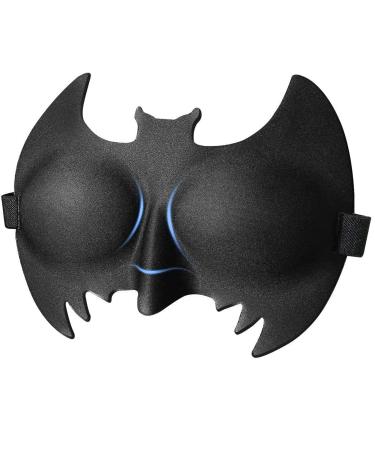 Sleeping Mask Eye Mask for Sleeping Superhero 3D Contoured Sleep Mask Made of Memory Foam Lightweight Adjustable Straps Blindfold Black Bats Eye Covers Sleeping Mask for Women Men Halloween Decor Black-3d