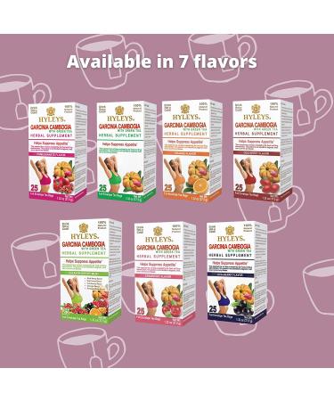 Hyleys Garcinia Cambogia Green Tea with Pomegranate - 25 Tea Bags (1.32 oz) for Weight Loss & Wellness - Buy Online on GoSupps.com