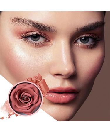Rose Blush - Soft matte natural-looking blush for cheeks lightweight 3D petal gradient with a radiant finish long-lasting powder makeup | Ideal for versatile use for women and... - Buy Online on GoSupps.com