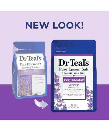 Dr Teal's Sleep Spray with Melatonin & Essential Oil Blend (Pack of 3) & Epsom Salt Soaking Solution Soothe & Sleep Lavender 3lbs - Buy Online on GoSupps.com