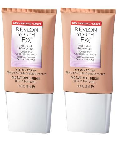 Revlon Youth Fx Fill + Blur Foundation 220 Natural Beige SPF20 30ml - Buy Online on GoSupps.com
