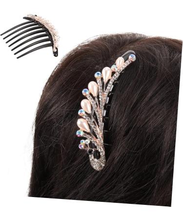 Housoutil Pearl Hair Comb Formal Hair Accessories for Women Geometric Bee Hair Pin Decorative Hair Comb Hair Styling Accessories Hanfu Hair Accessories Tiara Miss Leaf Rhinestones Wedding - Buy Online on GoSupps.com
