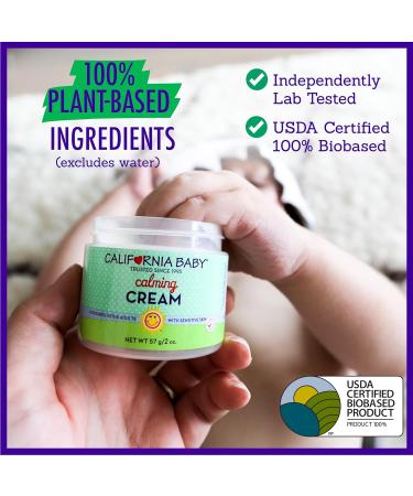California Baby Calming Cream - Lavender Hypoallergenic Lotion | 100% Plant-based Soothing Cream for Dry Sensitive Skin | 113g / 4oz - Buy Online on GoSupps.com