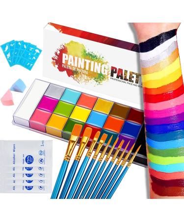 Face Bodypainting Set 20 Colors Face Color Body Painting Oil Safe Body Colors Set Make-up Farmers Make Make Set For Carnival Milk Baby Bauch Theater Entim Halloween Party-Makeup