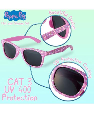 Peppa Pig Sun Hat Baseball Cap & Sunglasses Set for Girls Ages 3+ One Size | International Shipping Available - Buy Online on GoSupps.com