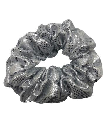 4 Pack Metallic Slap Bracelet Hair Scrunchies - Silver Ponytail Holder for School Performance and Parties - Buy Online on GoSupps.com