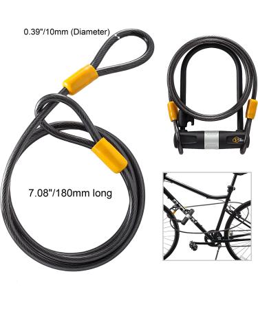 Via Velo Heavy Duty Bike U-Lock with Cable - 14mm Shackle, 10mm x 1.8m Cable | Mounting Bracket Included - for Road, Mountain, Folding Bikes - Buy Online on GoSupps.com