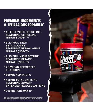 GHOST Legend All Out V2 Pre-Workout Powder Cherry Limeade - 20 Servings - Pre-Workout Supplement for Men & Women - Energy & Pumps - Caffeine Citrulline Beta Alanine Betaine NO3-T- Sugar Free - Buy Online on GoSupps.com