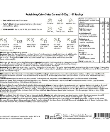 Protein Works Salted Caramel Mug Cake Mix | High Protein & Low Sugar | 150 Calorie Snack | 11 Servings - Buy Online on GoSupps.com