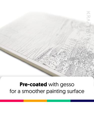 Kraftistry Paint by Number Italy - DIY Adults' Paint-by-Number Kit with Framed Canvas - 12x16 Adult Kit on Canvas - Buy Online on GoSupps.com