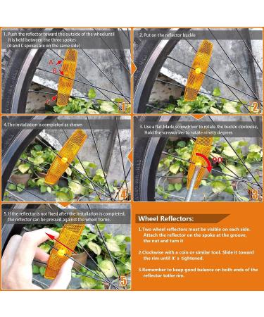 MFC PRO Bicycle Wheel Reflector Amber - Set of 2 Reflectors - Buy Online on GoSupps.com
