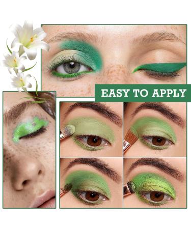 Green Glitter Eyeshadow Palette 9 Colors Matte Waterproof Eyeshadow Makeup Pallete Blendabale Long Lasting Highly Pigmented Shimmer Eye Shadow Palette Green Christmas Party Halloween Daily Makeup - Buy Online on GoSupps.com
