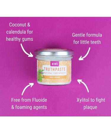 Truthpaste Natural Children s Toothpaste | Vegan & Organic Sweet Orange | Eco-Friendly & Plastic-Free - Buy Online on GoSupps.com
