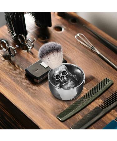 Minkissy Stainless Steel Shaving Bowl & Brush Set - Stylish Wide Mouth Shaving Set for Men | Premium Grooming Essentials - Buy Online on GoSupps.com