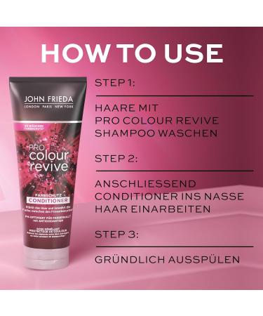  John Frieda John Frieda PRO Colour Revive Colour Protection Conditioner - 250ml Capacity - pH Optimised for Colour Retention - Strengthens Hair - Preserves Color Between - Buy Online on GoSupps.com