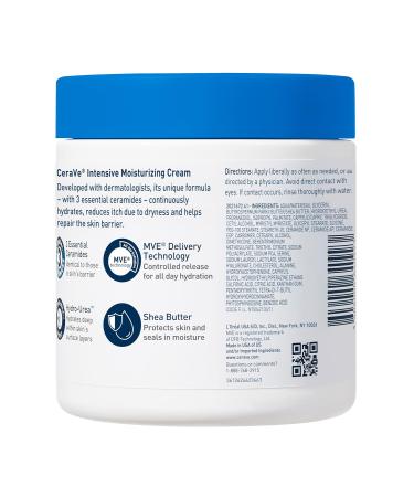 CeraVe Intensive Moisturizing Cream Body Moisturizer With Shea Butter 72H Hydration + Skin Barrier Repair Fragrance-Free Body Lotion For Extremely Dry Skin 19oz 19 Ounce (Pack of 1) - Buy Online on GoSupps.com