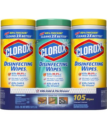 CloroxPro Disinfecting Antibacterial Wipes Value Pack  Healthcare Cleaning and Industrial Cleaning  Clorox Disinfectant Wipes  Crisp Lemon and Fresh Scent Variety Pack  35 Count (Pack of 3) - 30112 - Buy Online on GoSupps.com