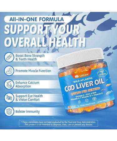 Kids Omega-3 Gummies 1 Pack Cod Liver Oil Gummies for Kids & Adults 2pack - Buy Online on GoSupps.com