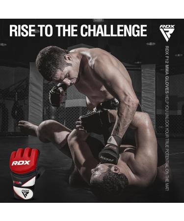 RDX Professional MMA Gloves - Maya Hide Leather Training & Sparring Gear for Kickboxing Muay Thai & Grappling - Men's Red Punching Gloves - Buy Online on GoSupps.com