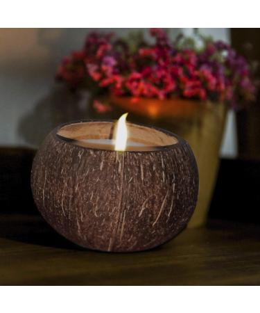 Coconut Bowl Candle - 14oz Premium Soy - Eco-Friendly Coconut Scented Candle in Natural Shell - Ideal for Home & Beach D cor - Aromatherapy Experience - Buy Online on GoSupps.com