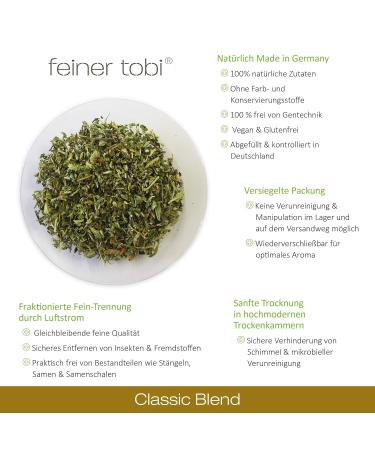 Fine Tobi Classic Blend Herbal Tea - Evenly Fine-Leafed Mullein Marshmallow & Raspberry Leaves - Premium International Shipping - Buy Online on GoSupps.com