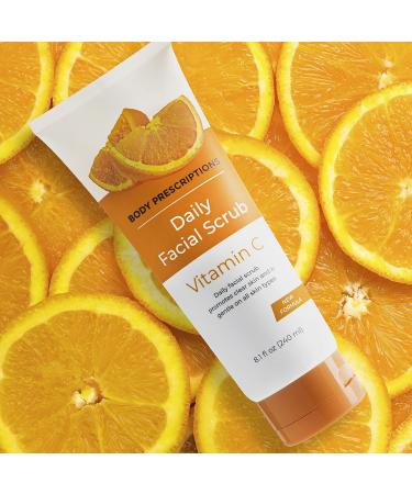 Body Prescriptions Gentle Daily Facial Scrub with Vitamin C - Exfoliating Face Cleanser for Healthy & Clear Skin - 8.1 fl Oz - Buy Online on GoSupps.com