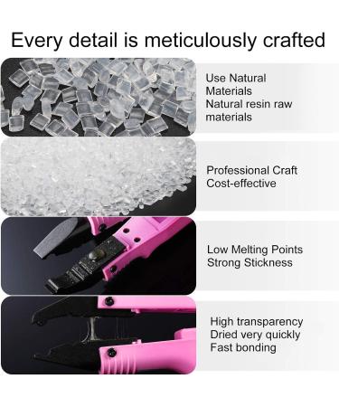 100g Transparent Hair Extension Keratin Granule Hot Fusion Extension Glue Bead Accessory Can Be Used With Fusion Iron Connector Hair Extension Iron And Pre bonded Hair - Buy Online on GoSupps.com