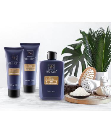 Luxury All Natural Bath and Body Spa Gift Basket for Men - Ocean Breeze Skin Care Kit in Toiletry Bag | Revitalizing Exfoliating Cleansing Moisturizing Essentials - Buy Online on GoSupps.com