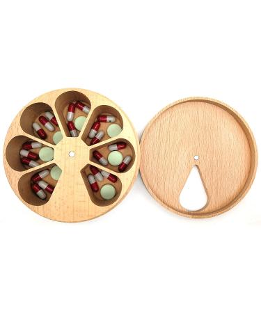 Fashciaga Wood Daily Weekly Pill Organizer & Storage Box (Beech) - Organize Vitamins, Medicines, Spices, Jewelry & More! - Buy Online on GoSupps.com