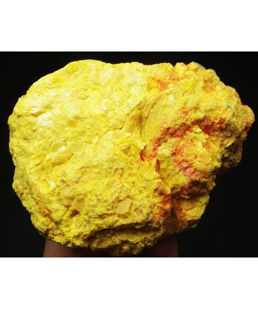 313g Golden Yellow Orpiment with Red Realgar Crystal Specimen JZIGTDEM