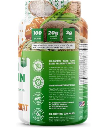 Buy About Time Vegan Protein Supplement - Salted Caramel Flavor 2 Pound | Best Plant-Based Protein for International Shipping - Buy Online on GoSupps.com