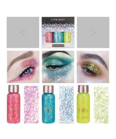 GL-TURELIFES Mermaid Chunky Glitter - 30g Festival Body Gel for Face Hair & Nails | Sparkling Cosmetic Glitter Set - Buy Online on GoSupps.com